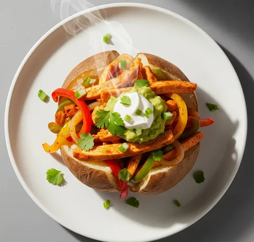Baked Potato With Chicken Tikka 